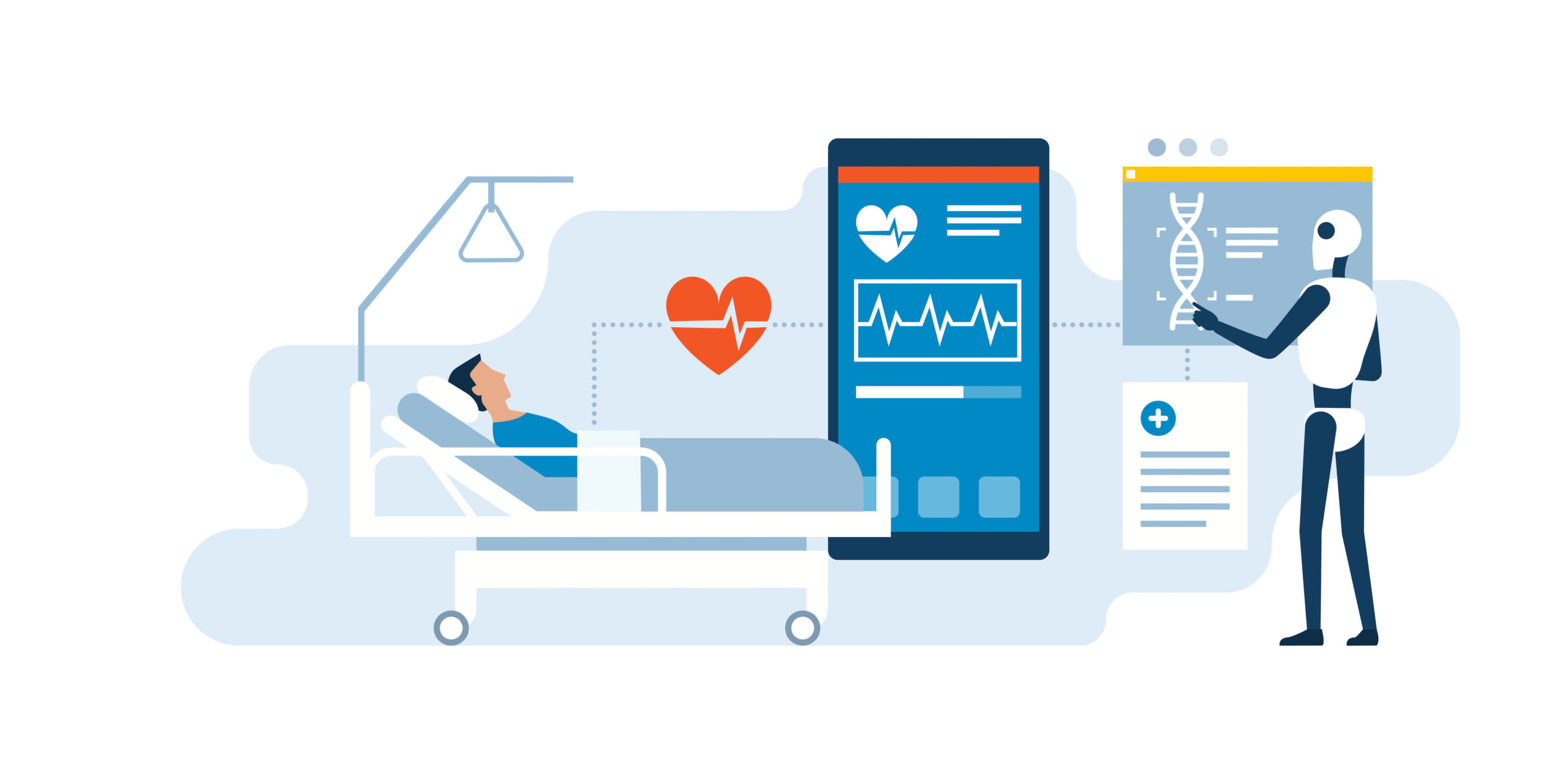 アダプティブAIシステムによる医療のパーソナライズ化のイメージ