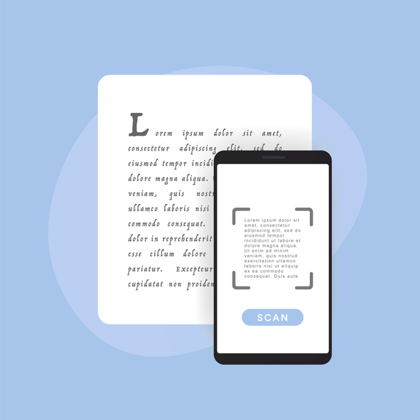 手書きテキストの清書のイメージ